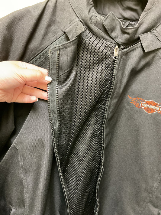 Harley Davidson Black Size XL Coat polyester flame removable lining