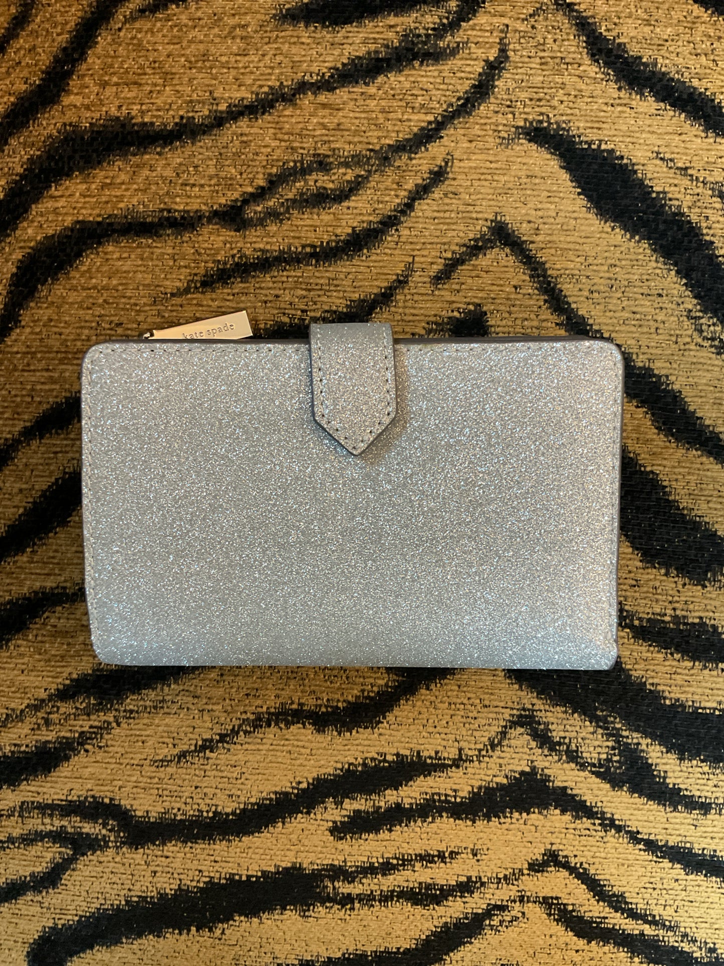 Kate Spade Wallet glitter small card holder & zip