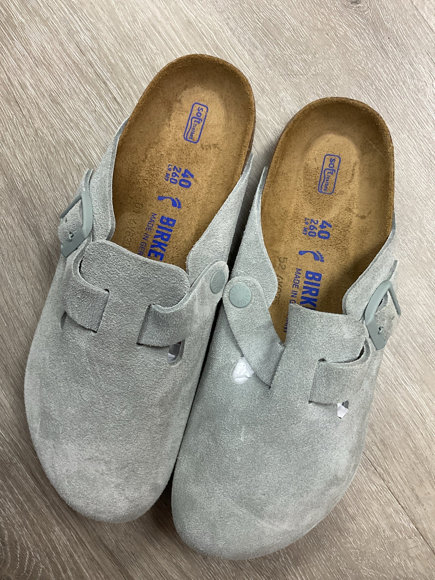 Birkenstock 9 Gray Clogs suede leather like new4