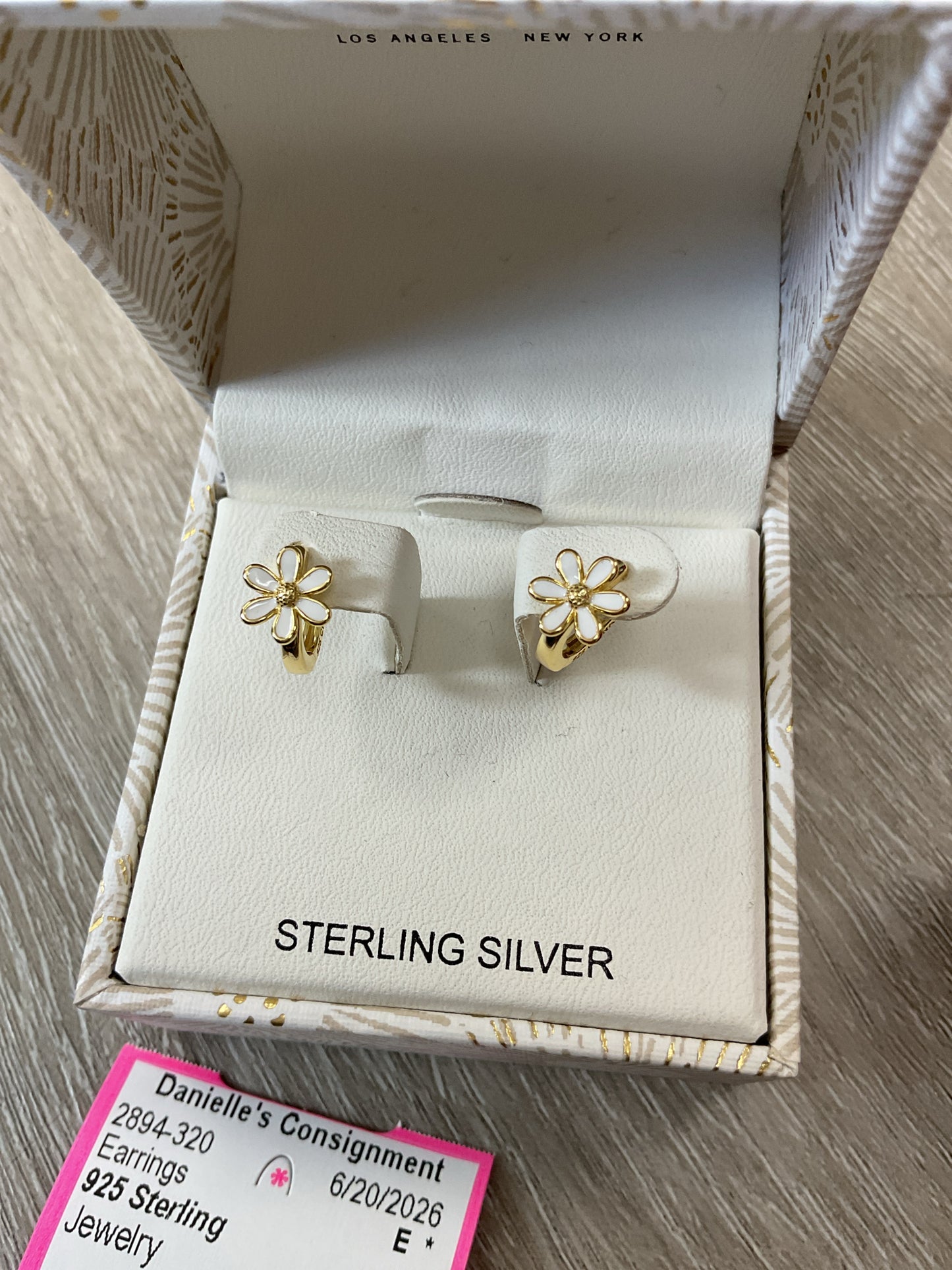 Rachel Zoe Earrings mini gold plated sterling daisies