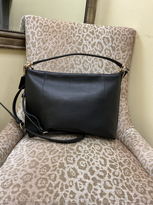 Coach Scout Black Pebble Hobo Purse