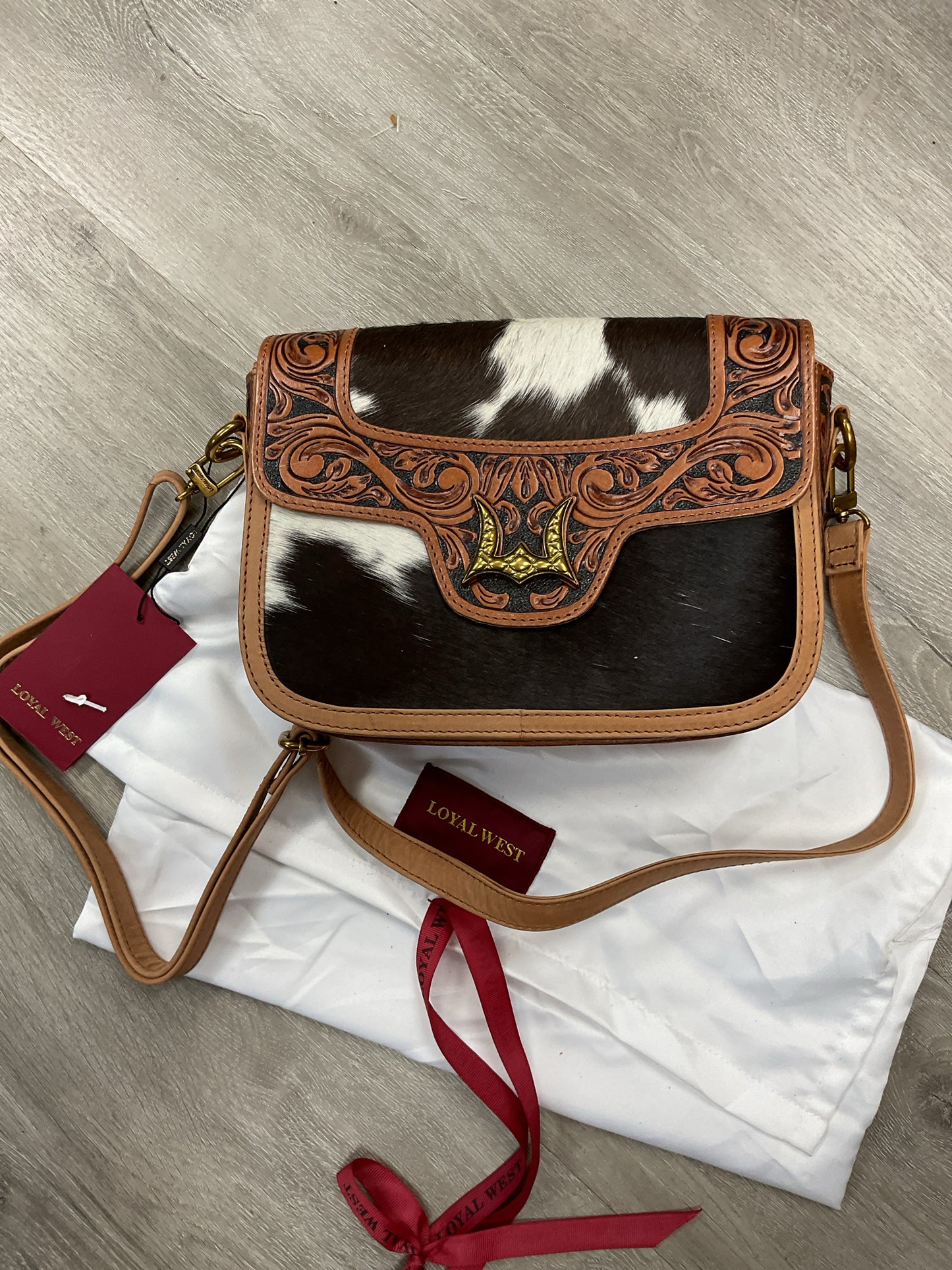 Myra Purse Loyal West Desert Desire Medium Bag crossbody cow fur hand tooled