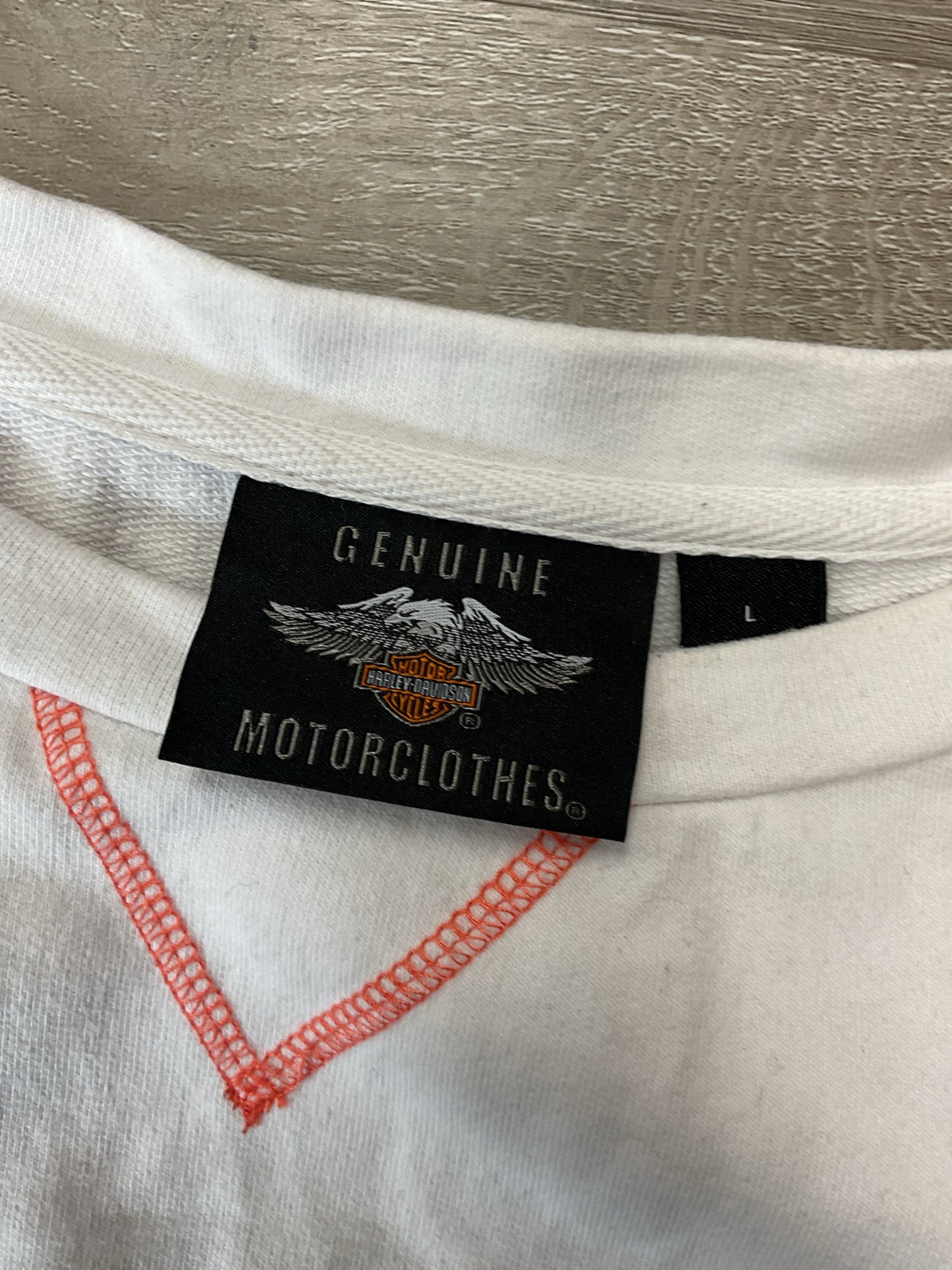 Harley Davidson Size L Black Shirt long sleeve black white gray