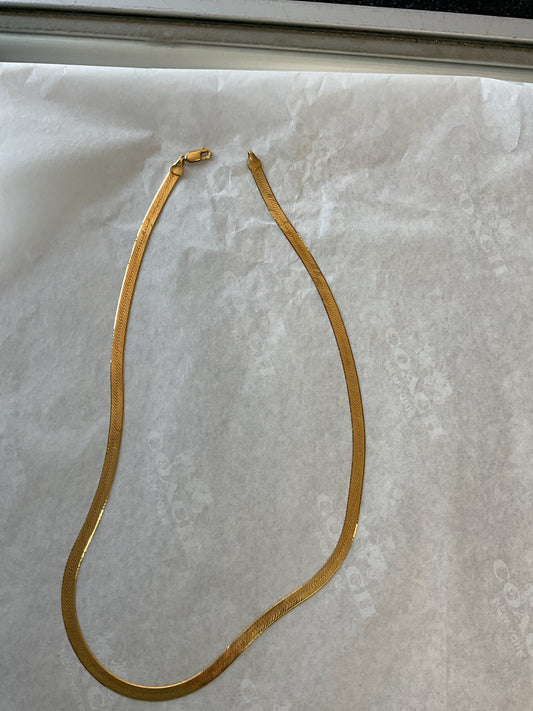 14K Necklace 19.5" herringbone 11.3g