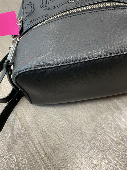 Michael Kors Backpack perforated MK silver zippers medium