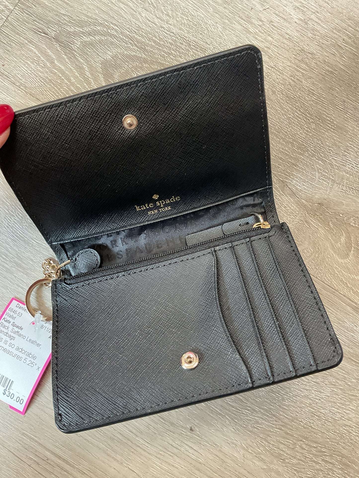 Kate Spade Wallet Jeweled Regina bow accent