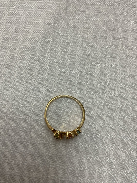 14K Ring multi gemstone size 8.25