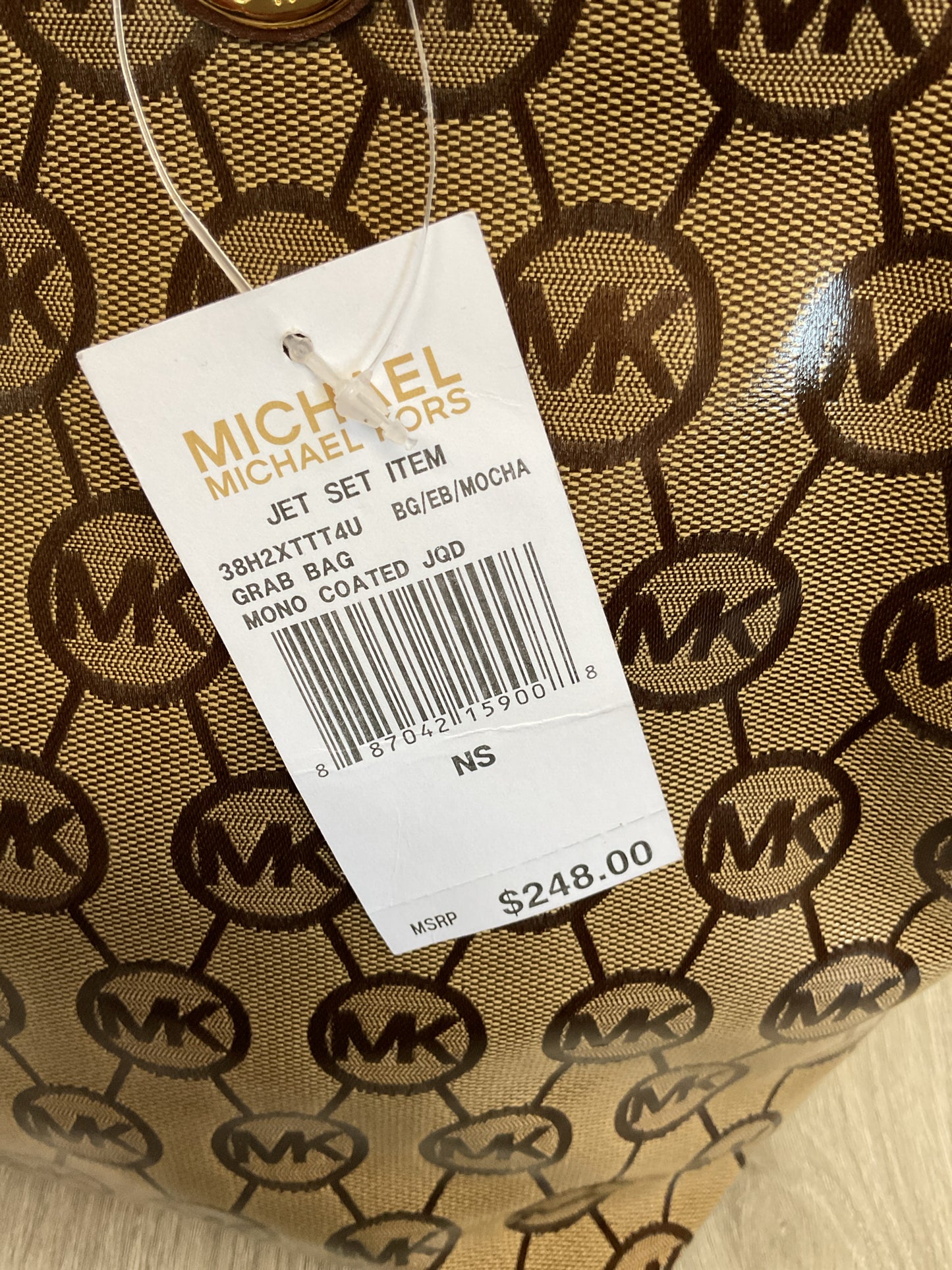 Michael Kors Purse NWT Jet Set Grab Bag Coated canvas tote