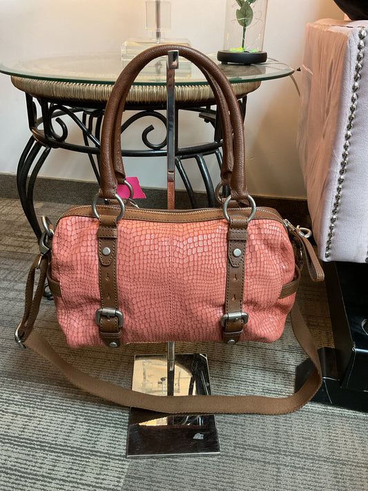 Fossil Purse NWT Mindi Satchel Heavy sturdy with long fabric messenger strap