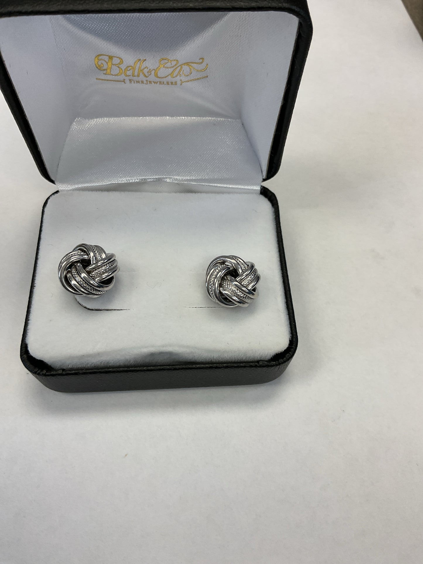 925 Sterling Earrings Belle Jewelers knot studs