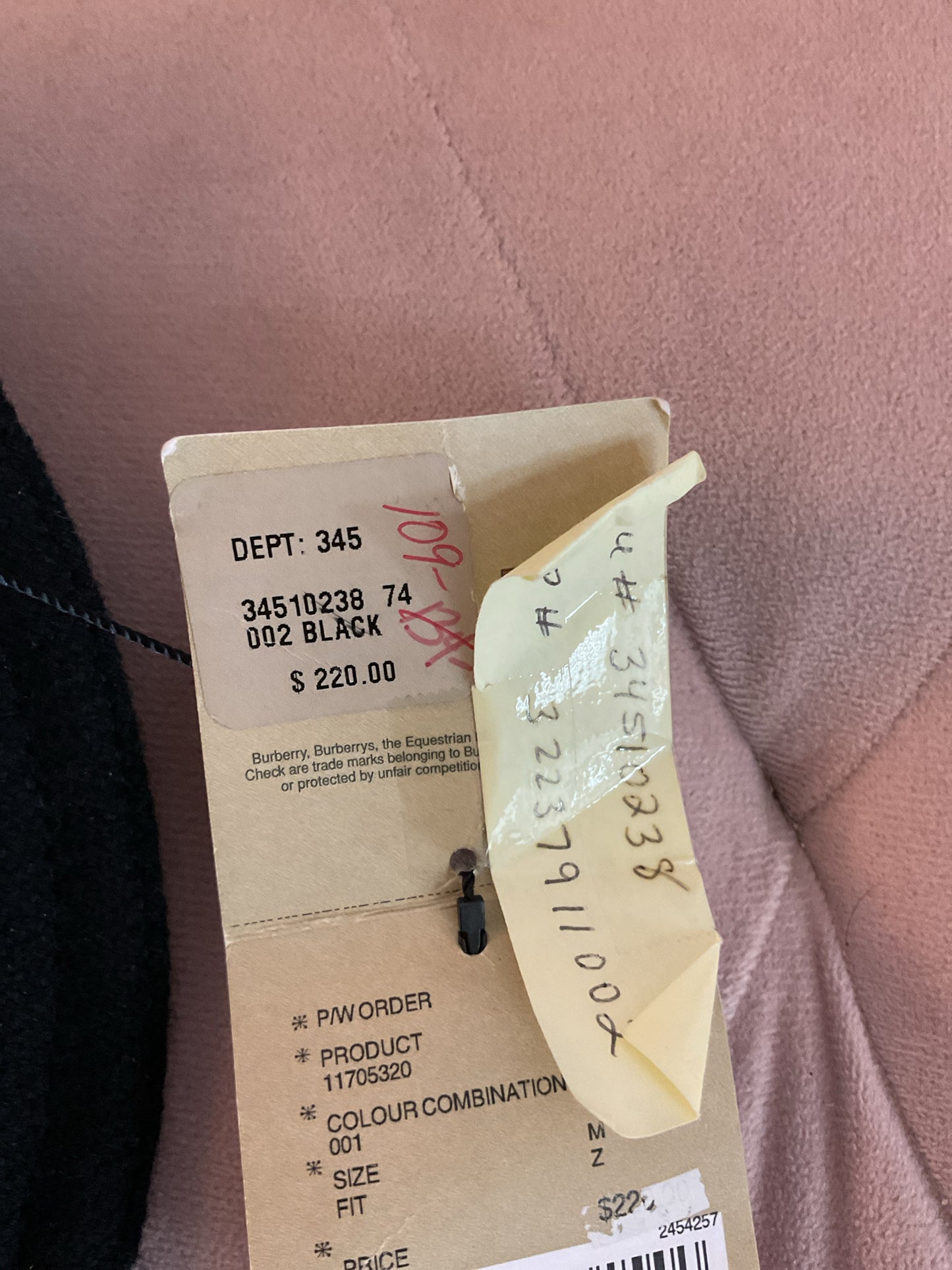 Burberry Size M Black Hat 100% woll ladies or unisex fedora