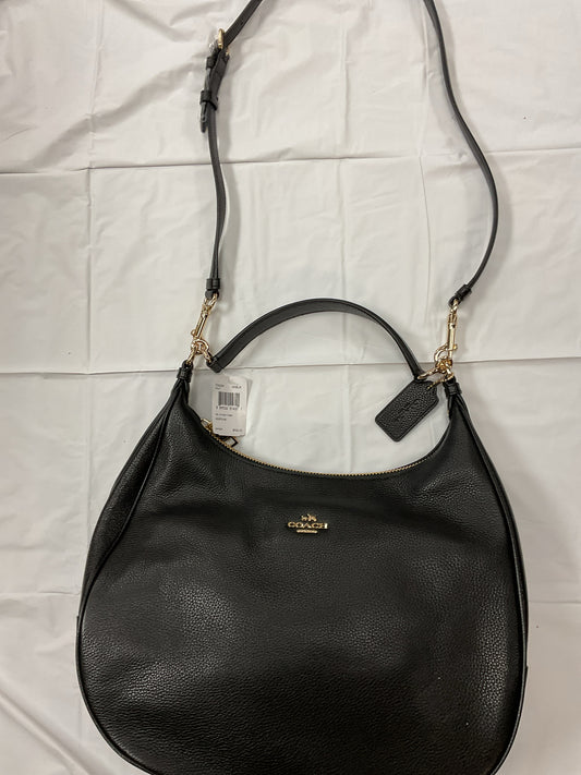 coach Purse Harley Hobo Black Pebble Leather Convertible Shoulder Bag Purse