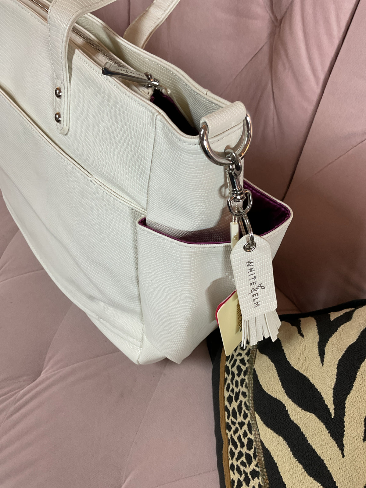 White Elm Purse NWT huge business tote travel tablet case bottle holders