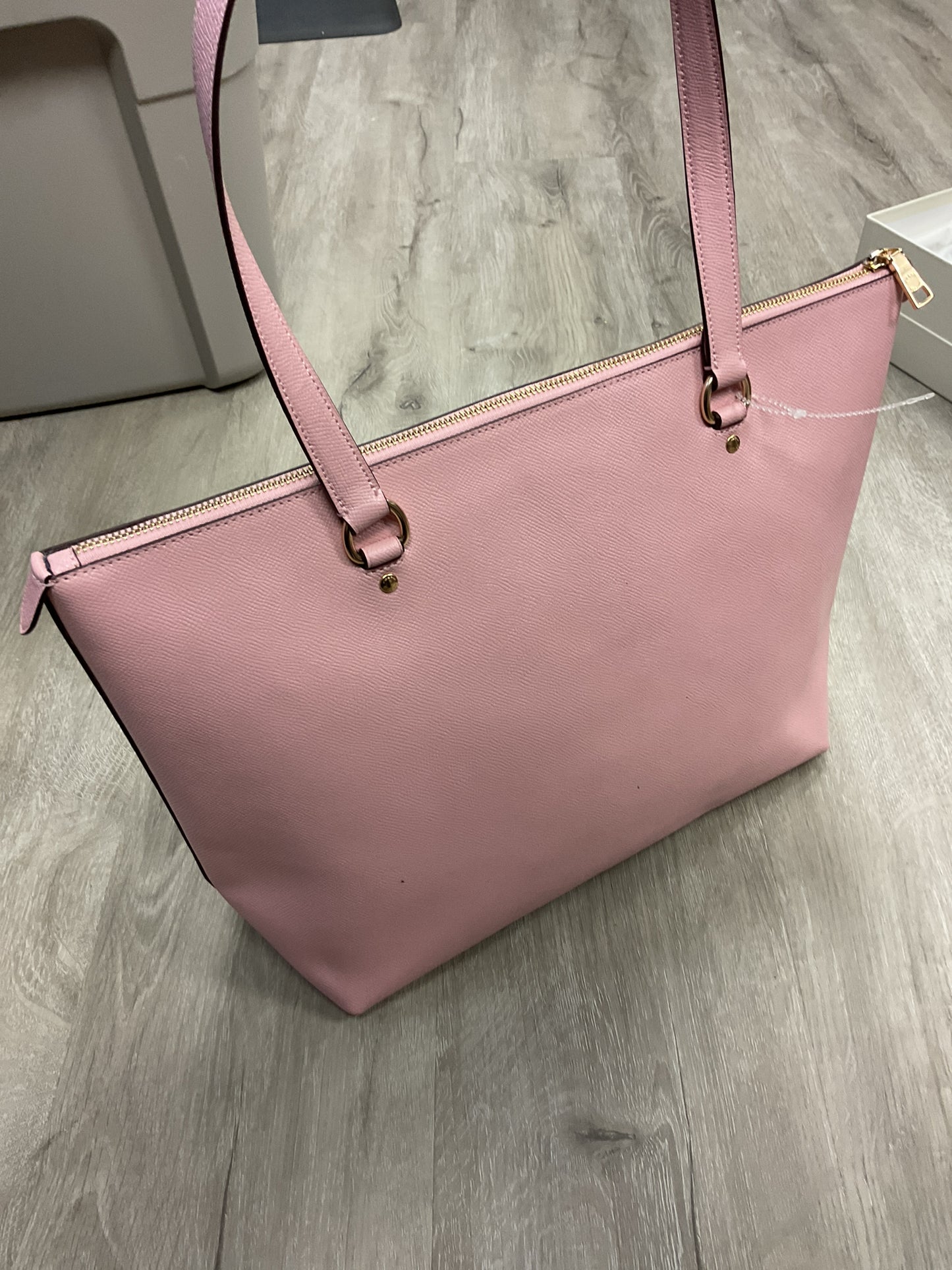 coach Purse Gallery Tote With Rose Bouquet Print Interior NWOT zip top 91147