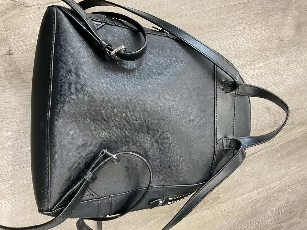 Michael Kors Backpack perforated MK silver zippers medium