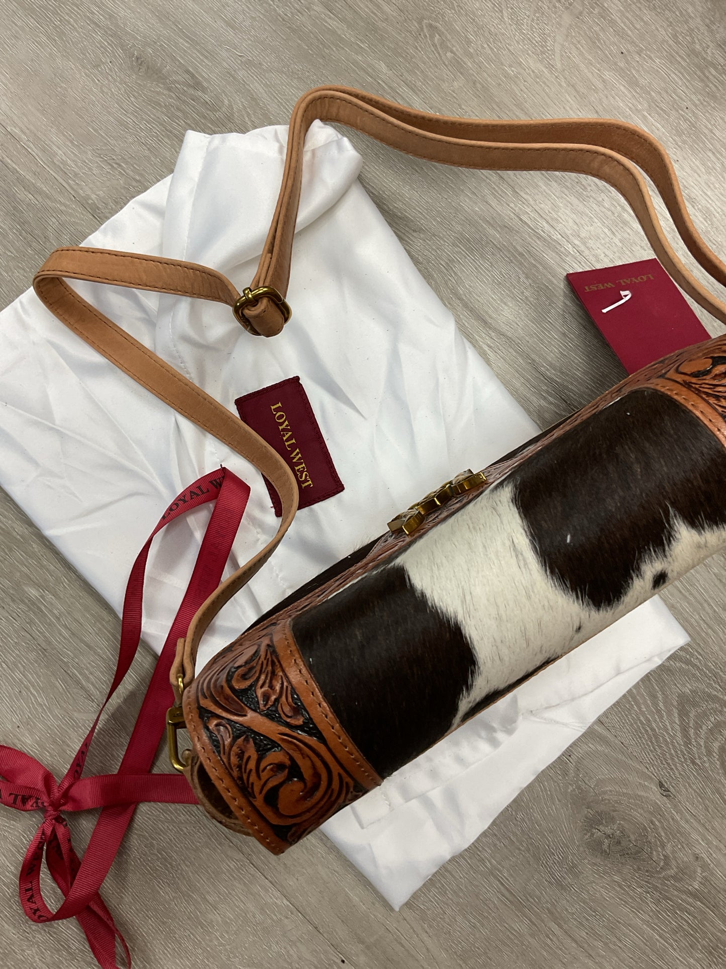 Myra Purse Loyal West Desert Desire Medium Bag crossbody cow fur hand tooled