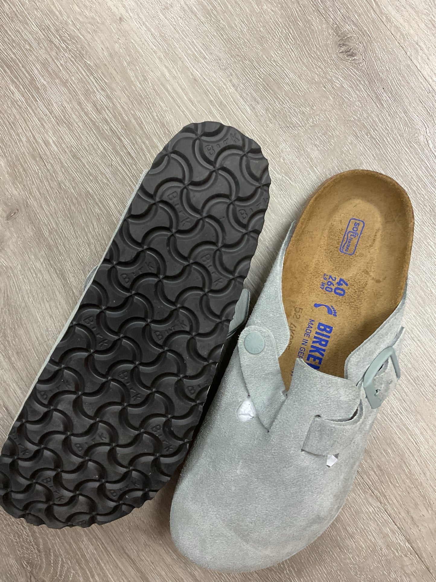 Birkenstock 9 Gray Clogs suede leather like new4