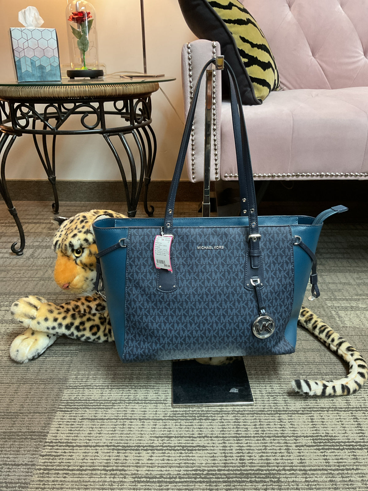 Michael Kors Purse large Charlotte shoulder bag with padded ipad area