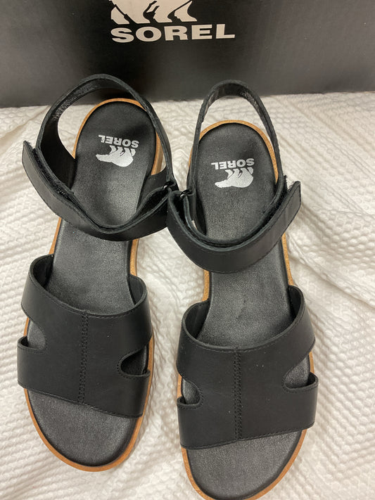 Sorel 8.5 Black Sandals New in box