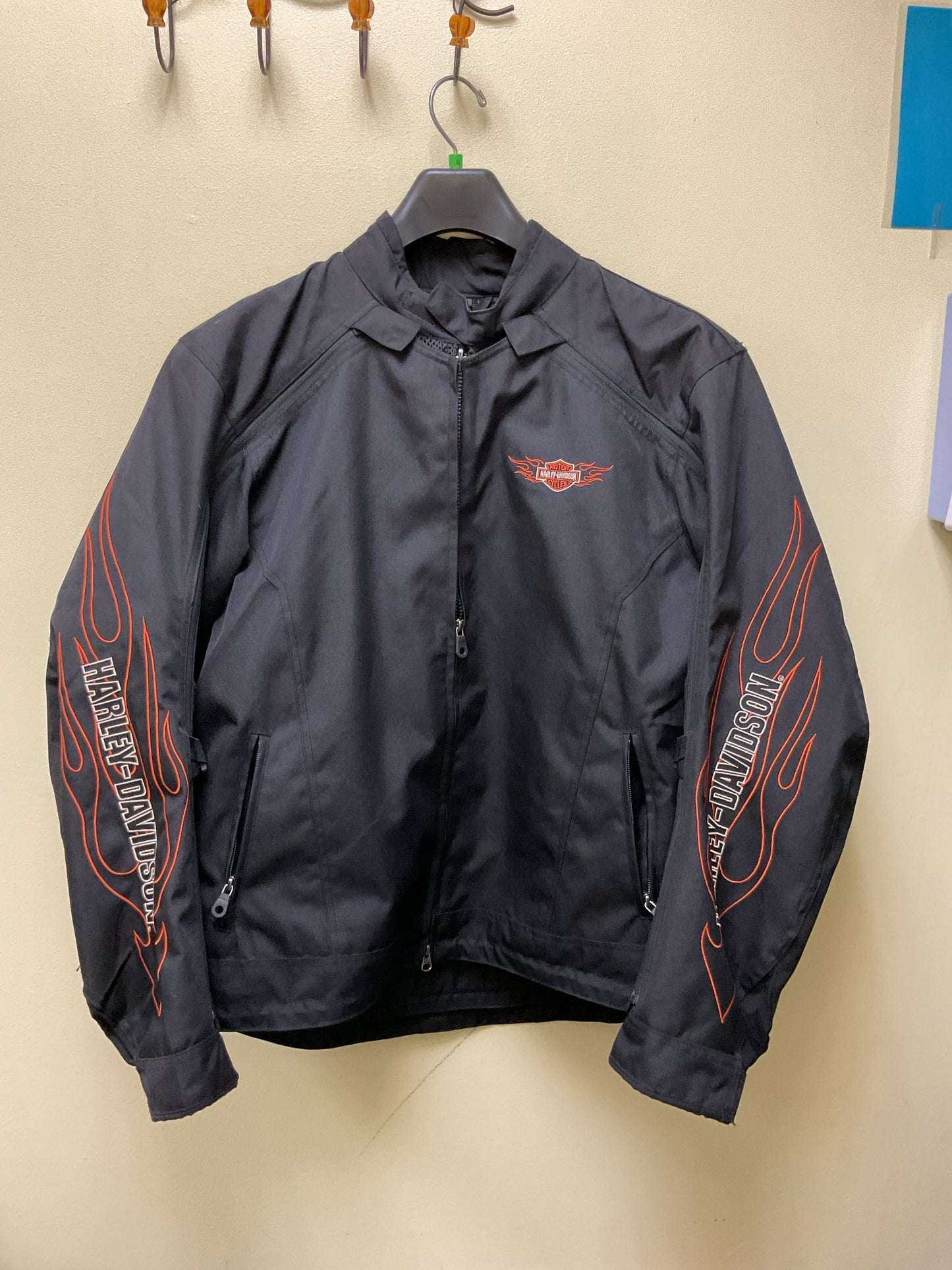 Harley Davidson Black Size XL Coat polyester flame removable lining