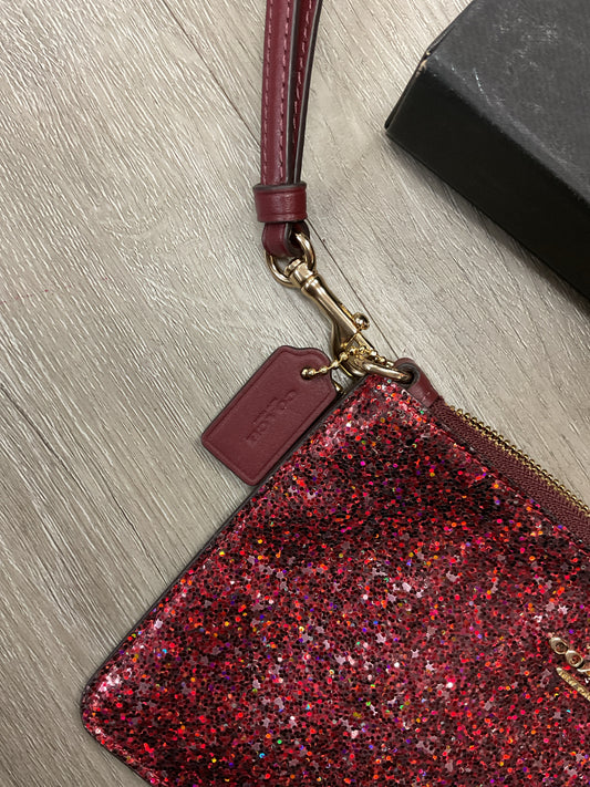 coach Purse Star Glitter Corner Zip large wristlet