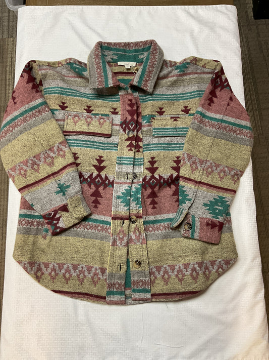 Elan Size L Multi-Color jacket tribal southwestern soft oversized Medium