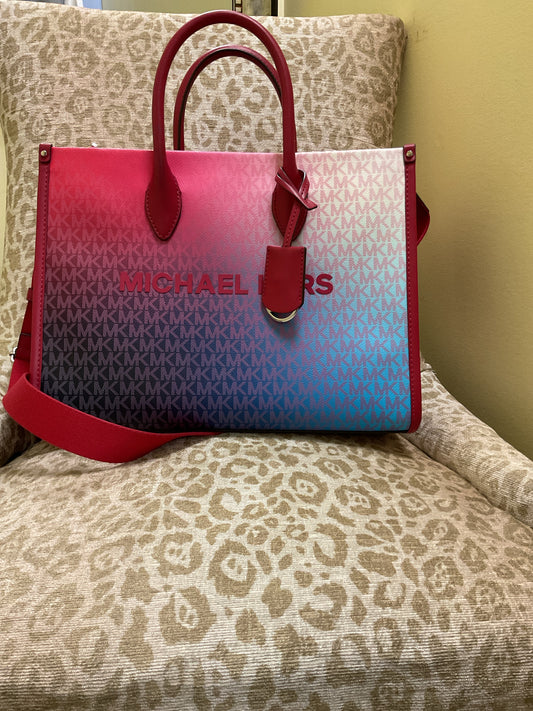 Michael Kors Purse fuchsia Mirella ombre pink tote NWT