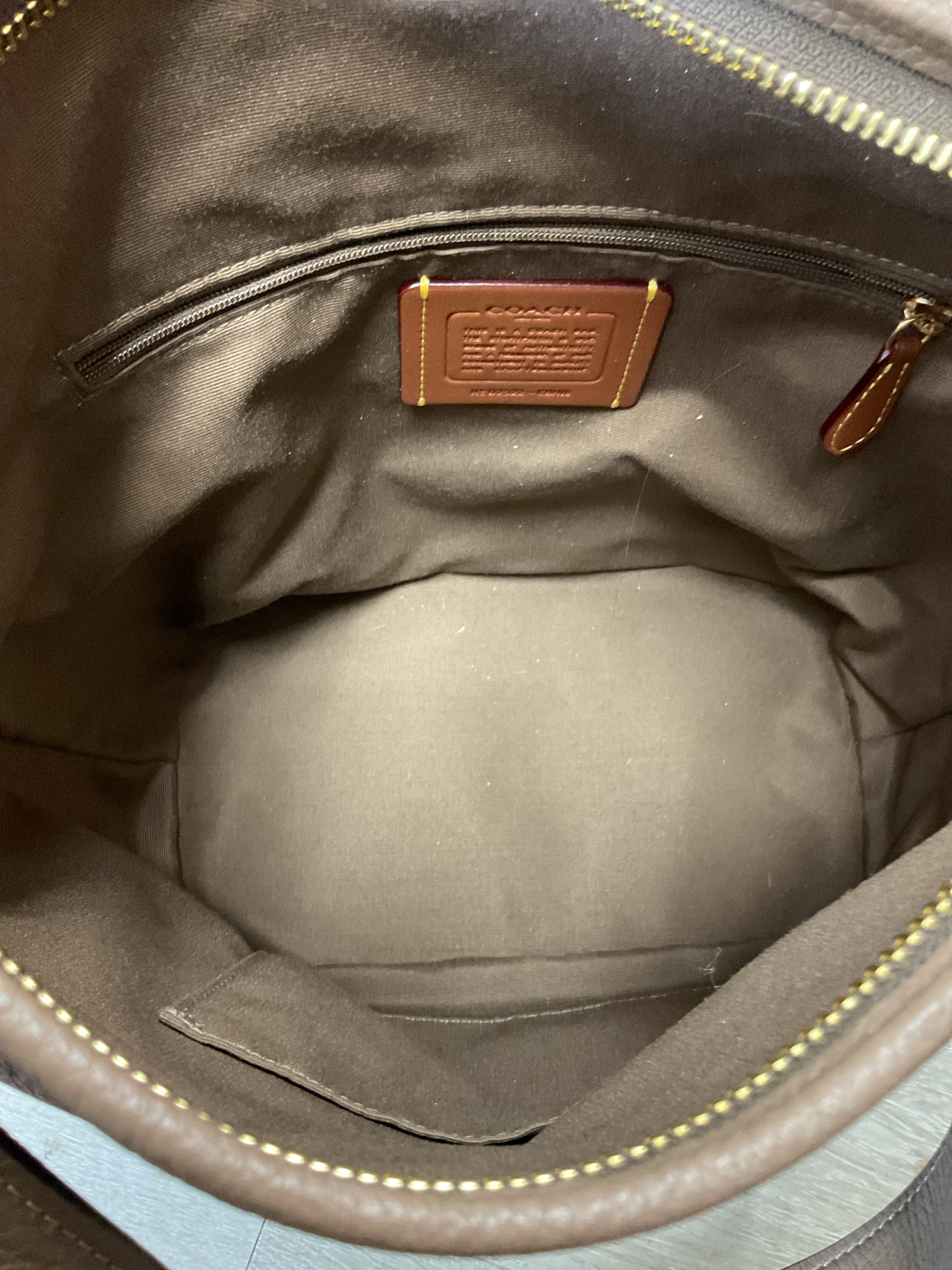 coach Purse CBH18 Jude Crossbody in taupe leather gold hardware