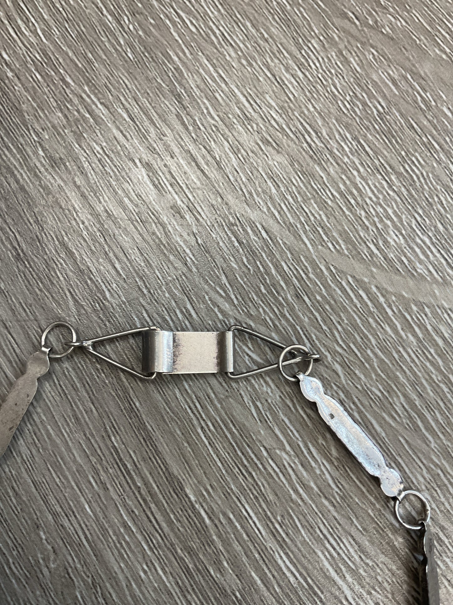 925 Sterling Necklace Mexico square abalone 18"