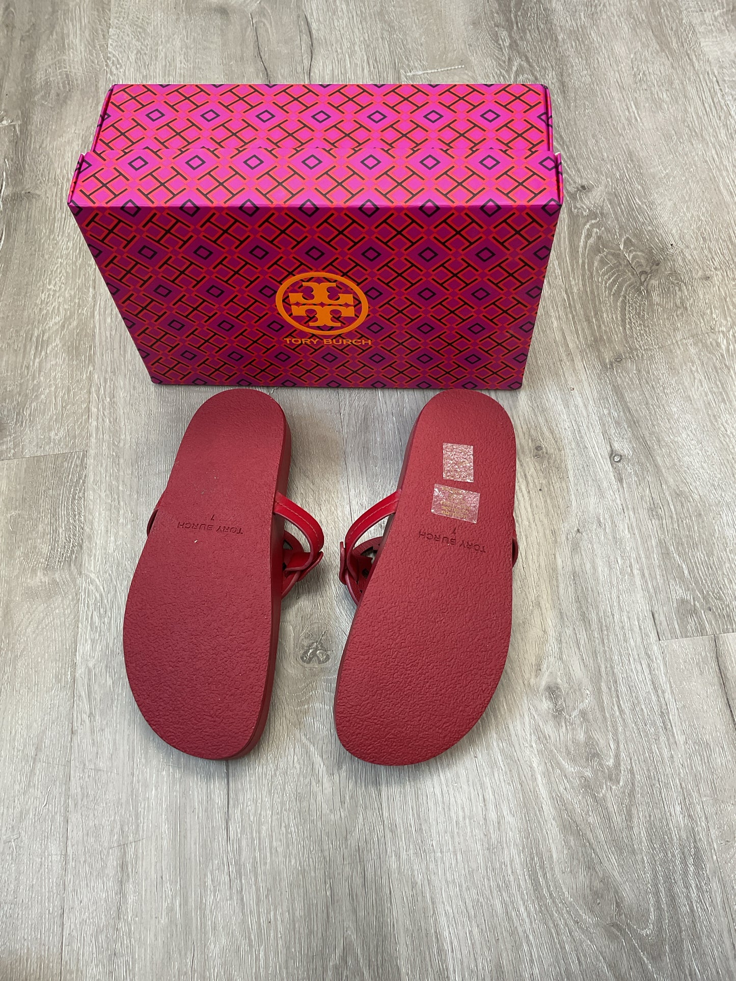 Tory Burch 7 Red Sandals Miller Cloud NEW in box 81032