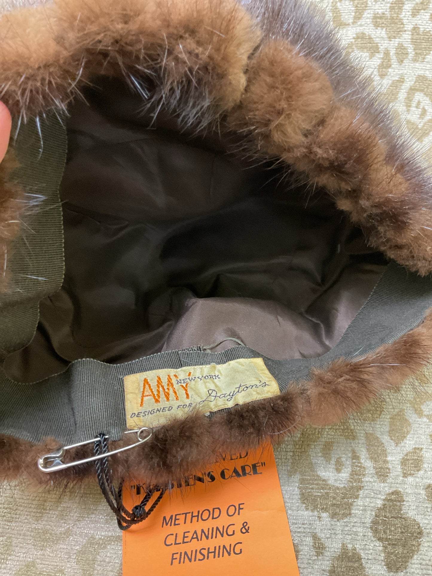 Vintage Hat AMY Daytons mink fur cap