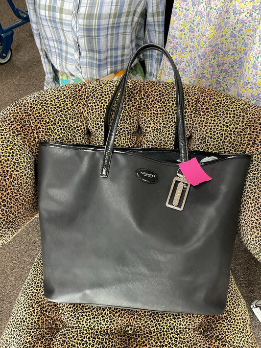 coach Purse 31326 crossgrain carryall tote black