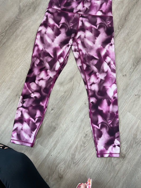 Lululemon Size 8 Purple Pants Wunder Under High Rise 7/8 tights blossom alpine