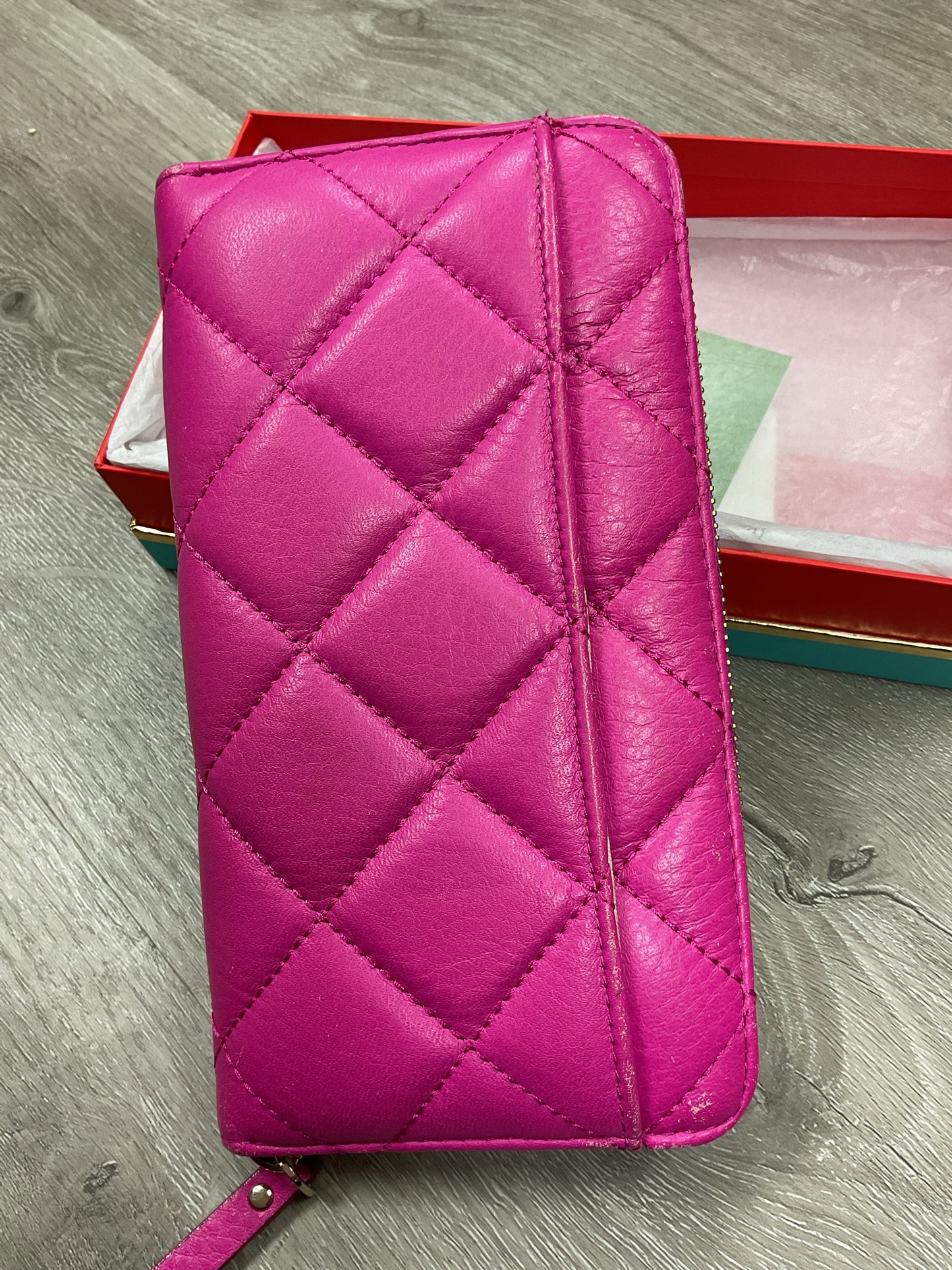 Kate Spade Wallet Lacey Gold Coast lightly used leather hot pink