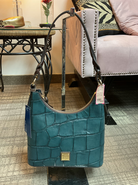 Dooney & Bourke Purse Denison Bryce Hobo teal croco small
