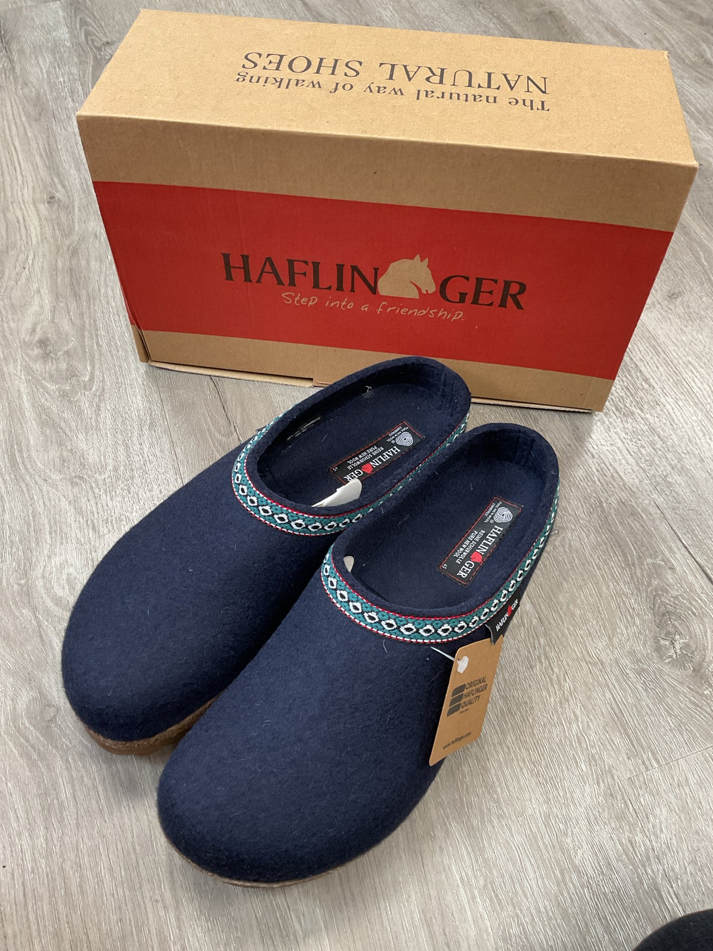 Haflinger NEW size 45 US men's 12 wool German clogs