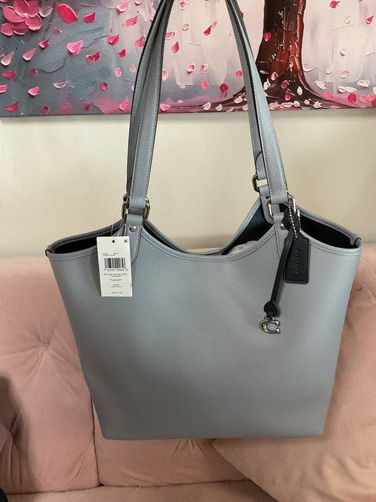 coach Purse C6337 Pebble Leather Day Tote True Blue Removable Zip Pouch Purse