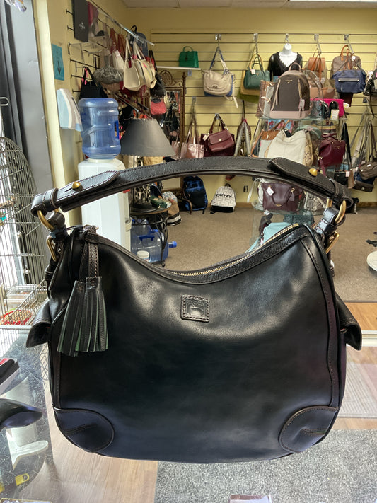 Dooney & Bourke Purse Side Pocket Hobo NEW black florentine