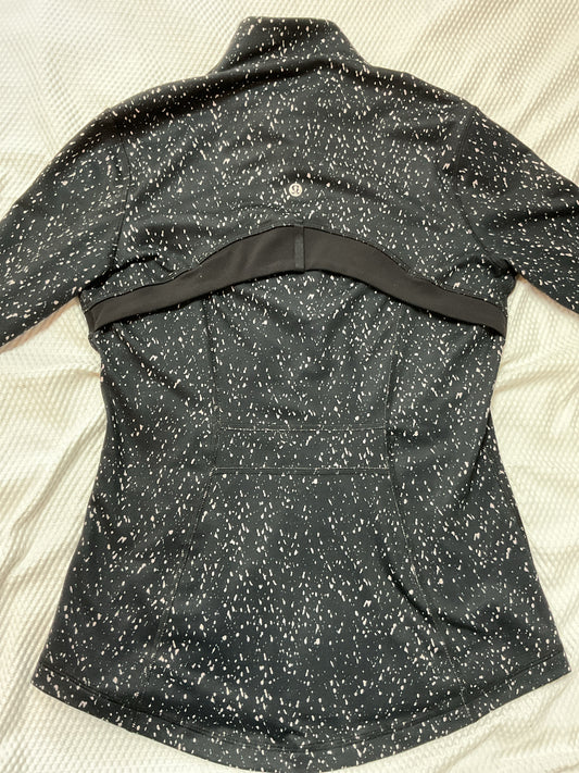 Lululemon Size 8 Black jacket Define black & white speckled