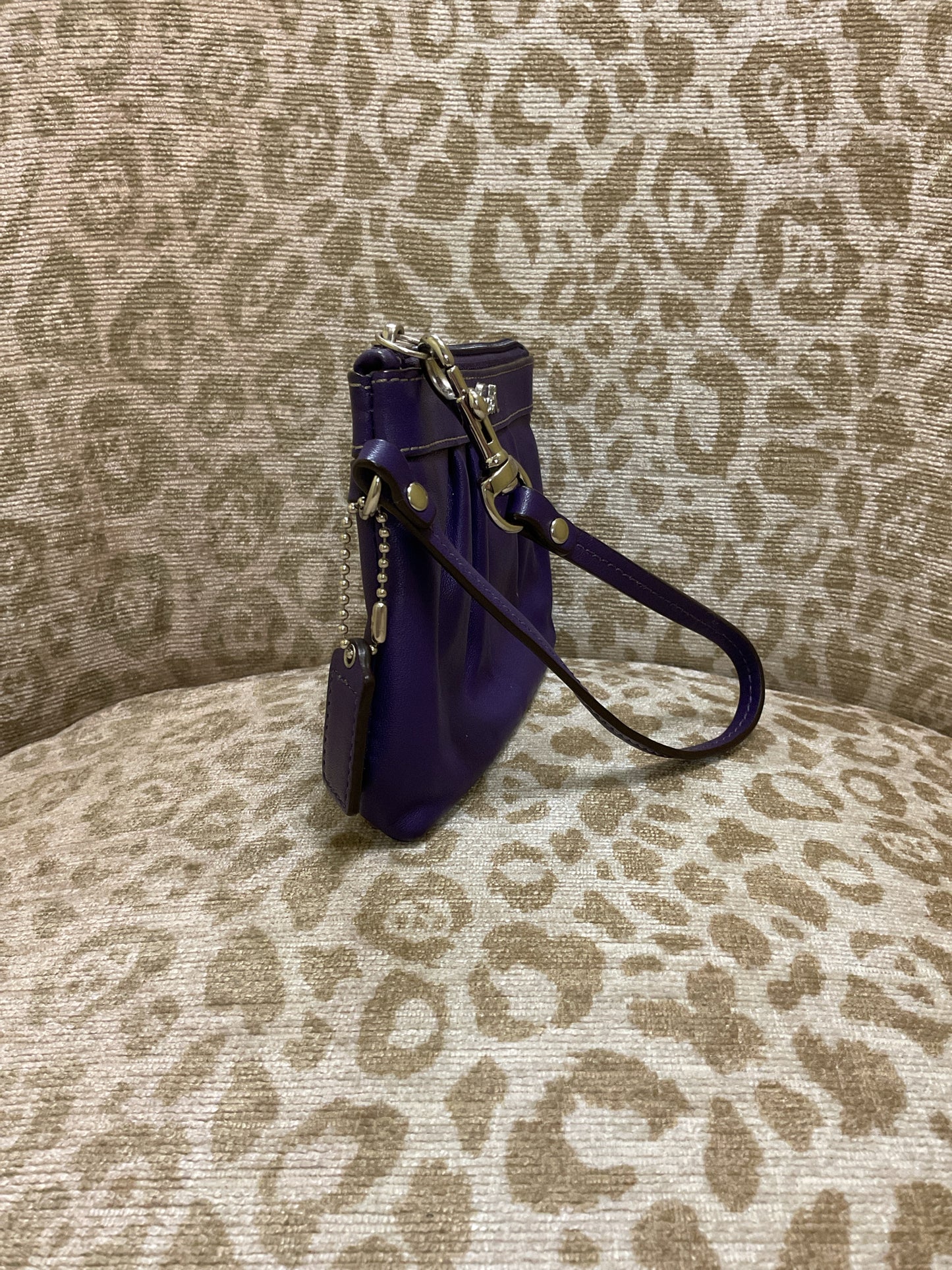 coach Purse vintage pleated leather wristlet