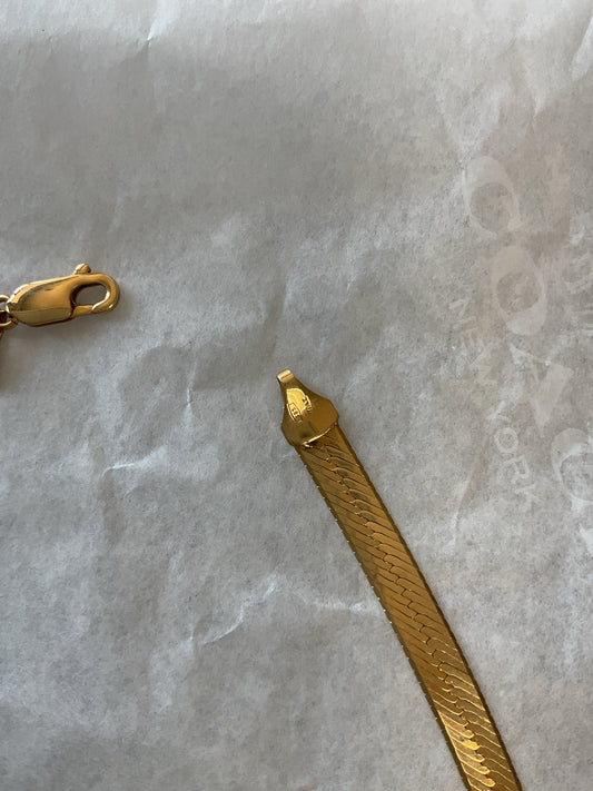 14K Necklace 19.5" herringbone 11.3g