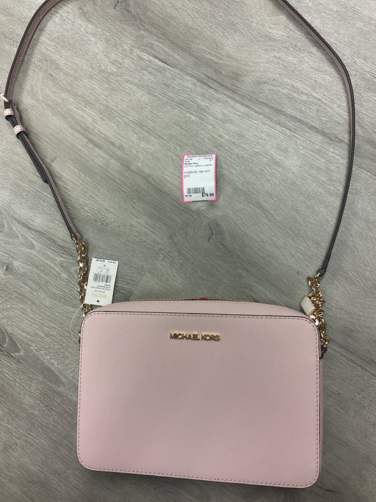 Michael Kors Purse Powder blush jet set crossbody gold hardware NWT