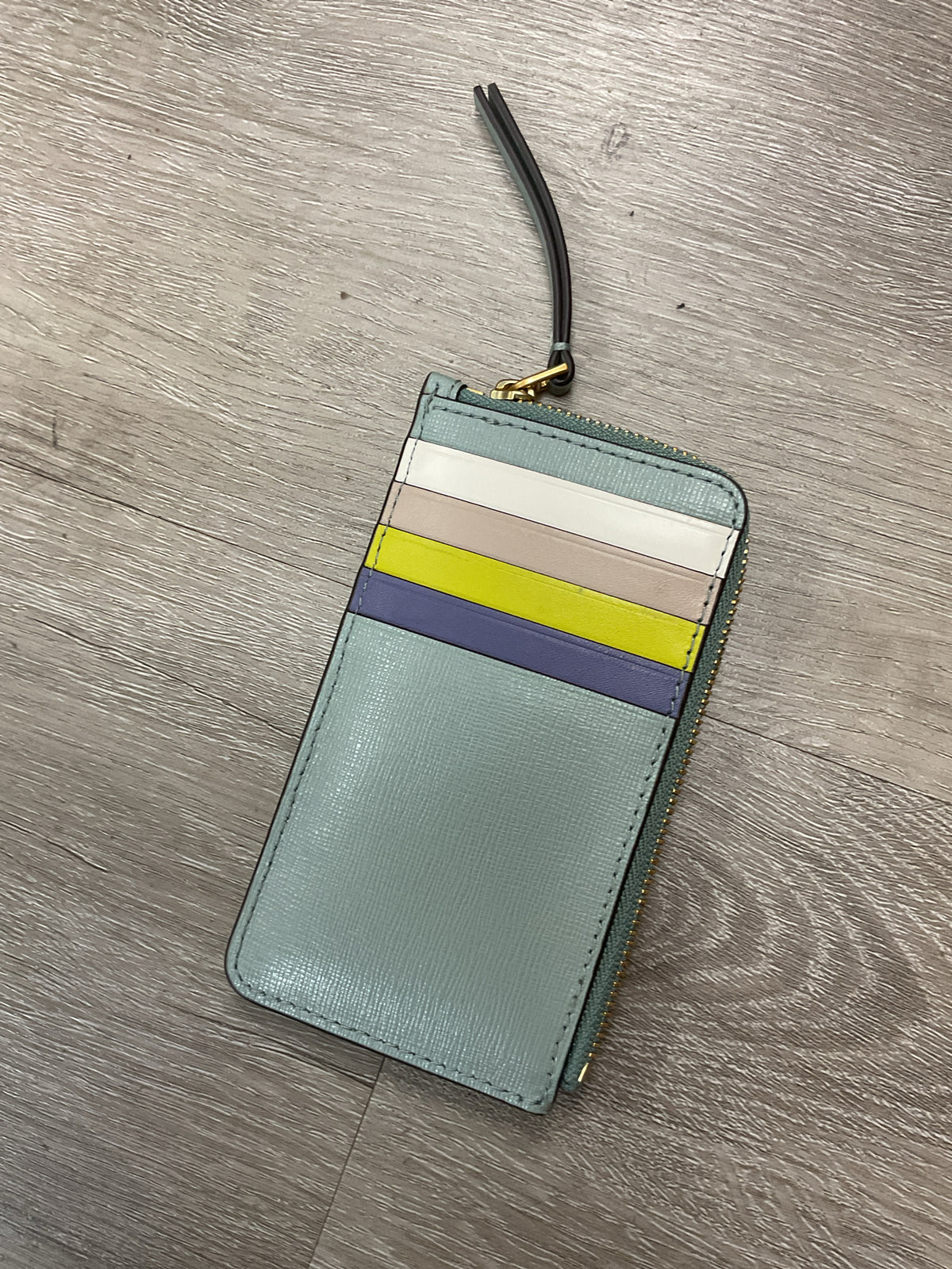 Tory Burch Wallet Robinson Colorblock Zip Card Case