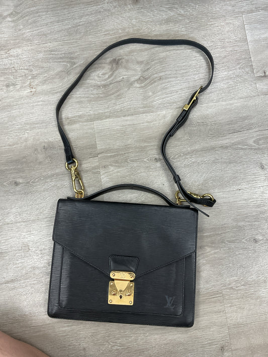 LOUIS VUITTON Purse  Monceau 28 black epi leather 1996
