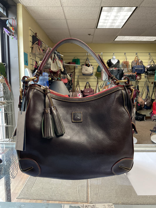 Dooney & Bourke Purse Side Pocket Hobo Brown Tmoro New