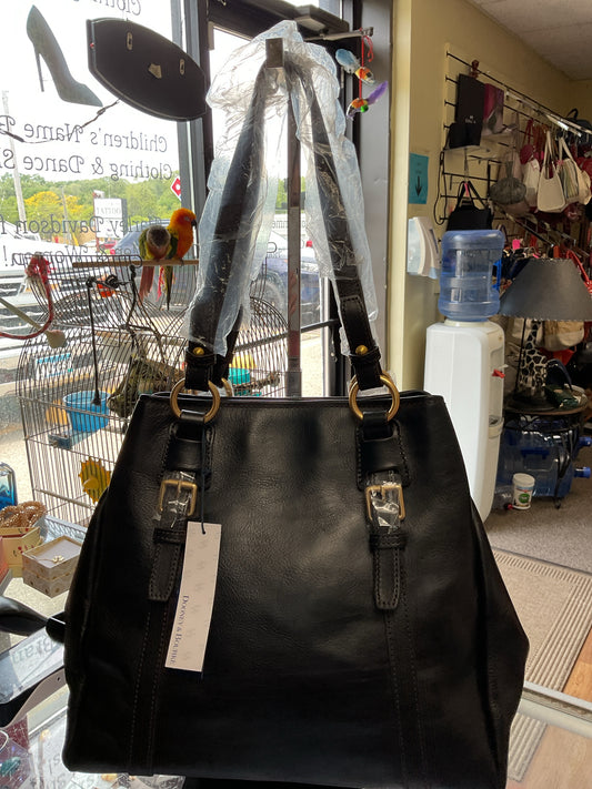 Dooney & Bourke black Large convertible shopper