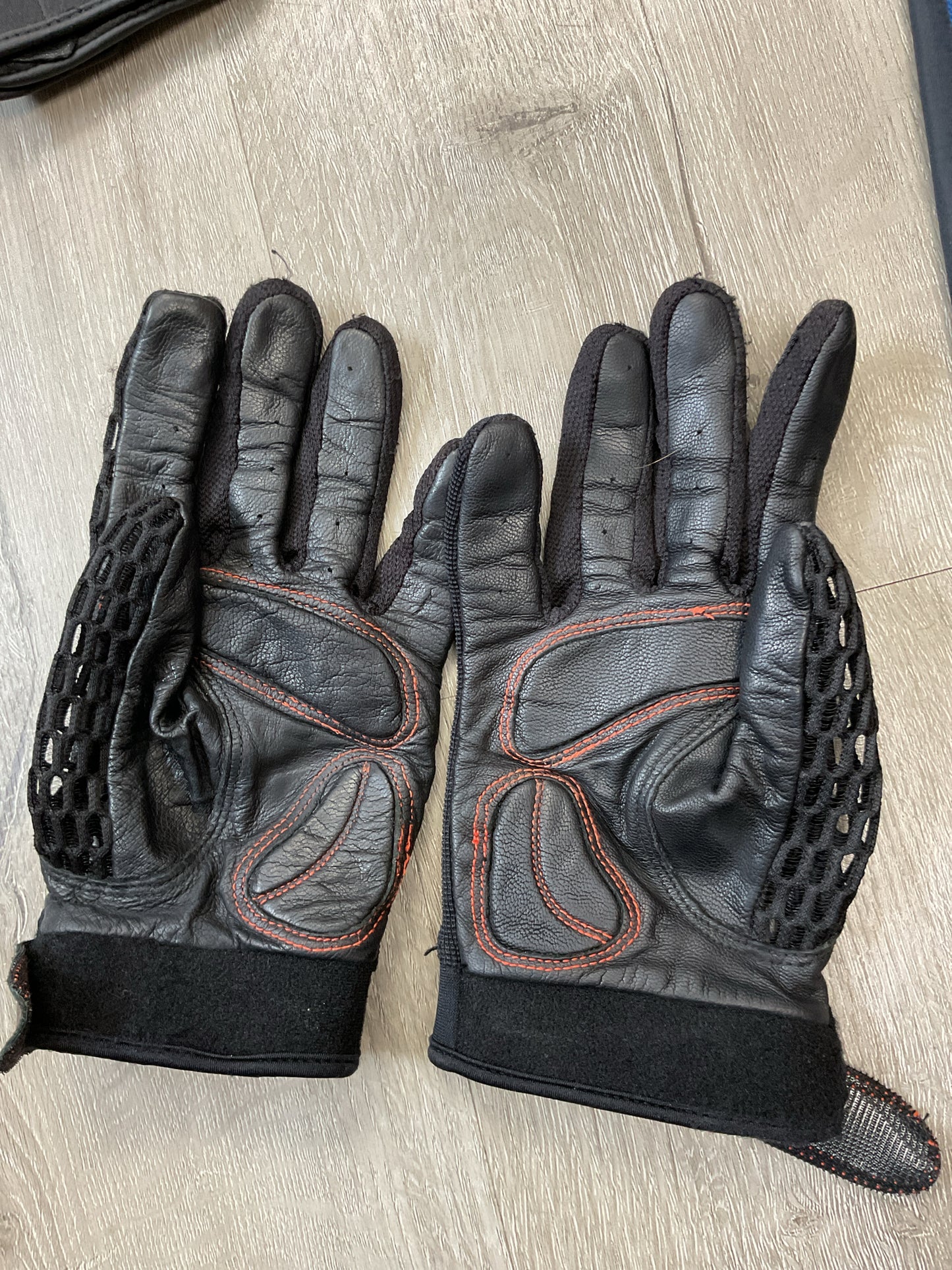Harley Davidson Size L Black Gloves mesh ladies with velcro tabs