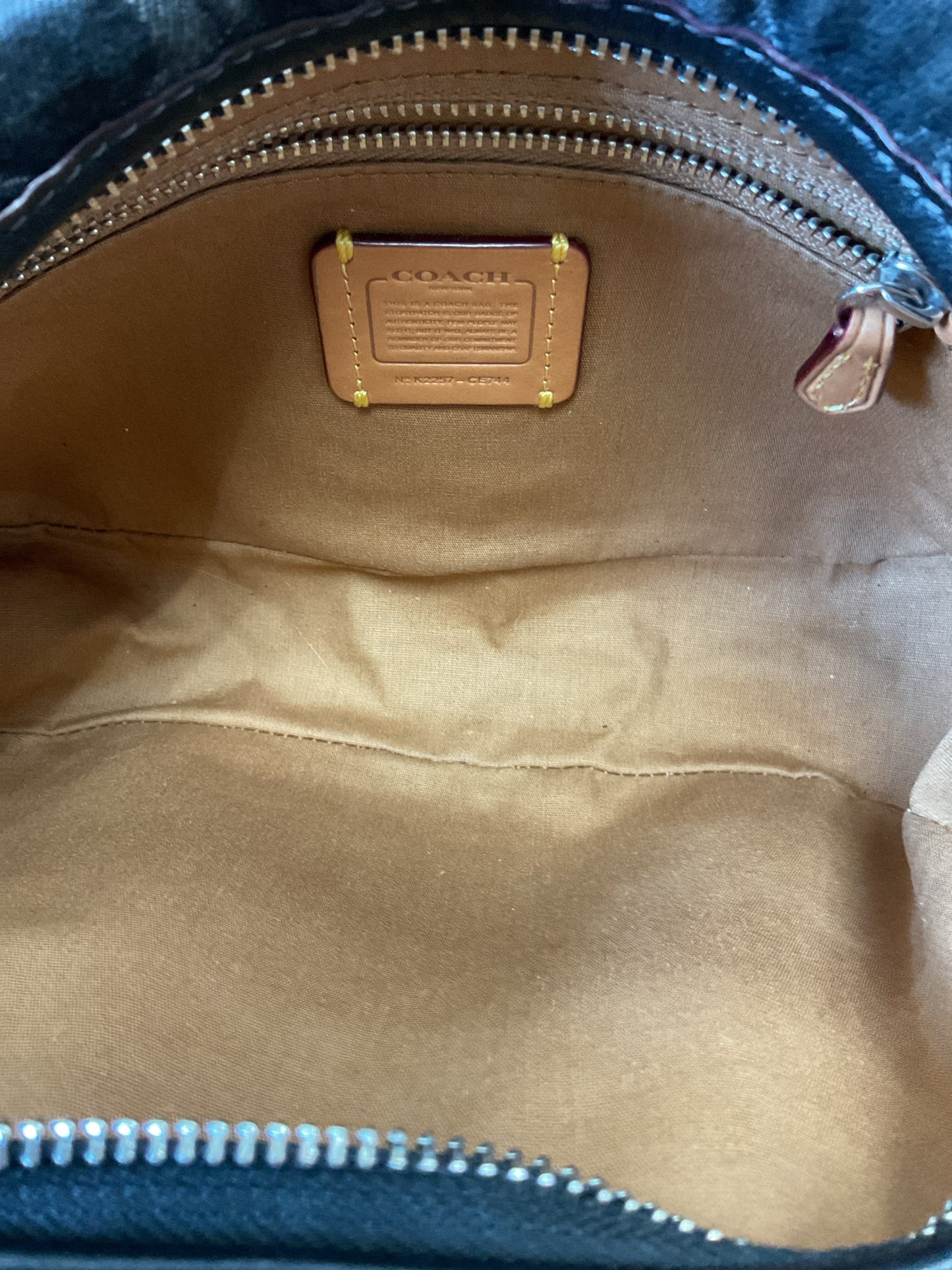 coach Purse fabric signiture camera bag red trim crossbody