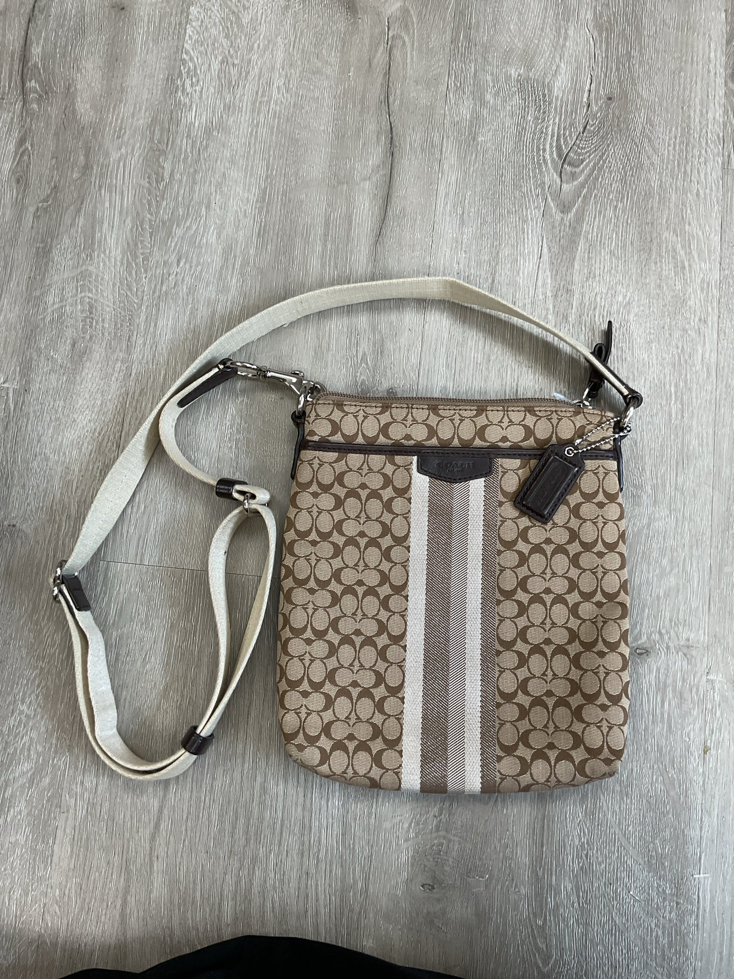 coach Purse vintage swingpack crossbody signiture striped