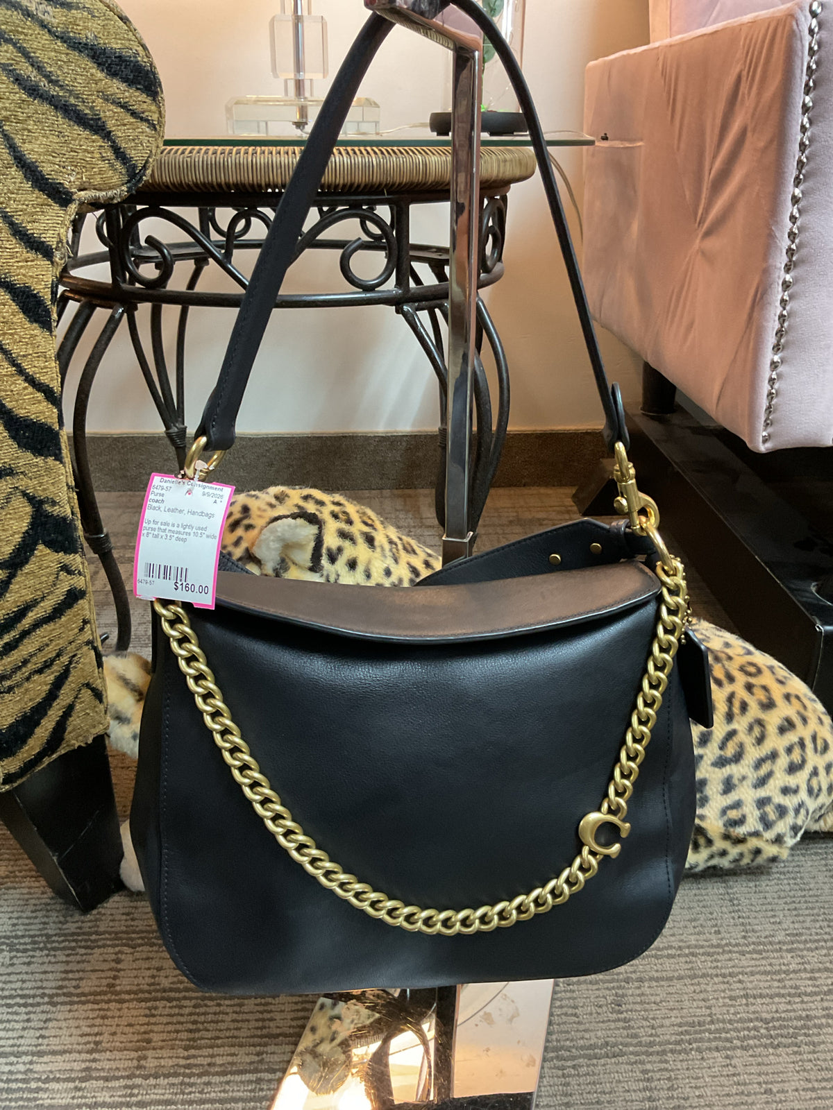 coach Purse 88344 Maddy Hobo Glovetanned Leather Crossbody Bag Zip Pouch black